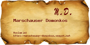 Marschauser Domonkos névjegykártya